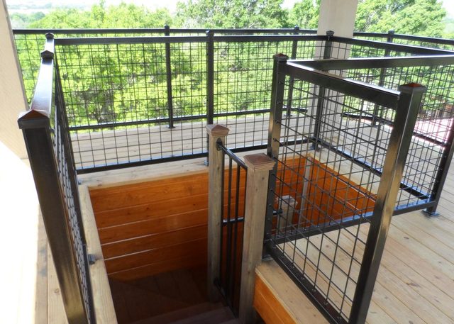 Custom railing on the Perma Vista tower balcony
